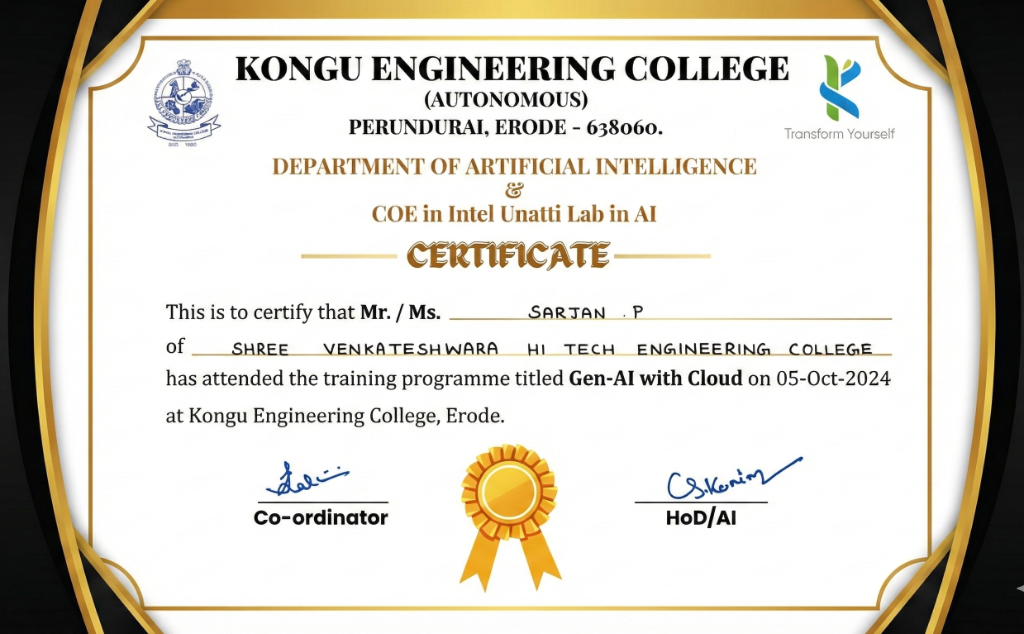 Gen-AI with Cloud Training