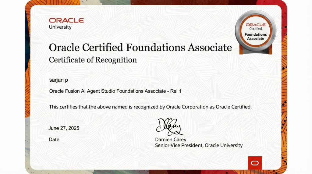 Oracle Certified Foundations Associate